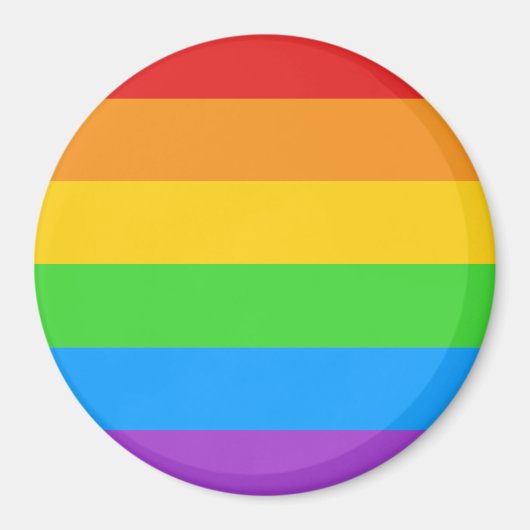 PridePulse: Regenboog Pride Knop Magneet (Voorkant)