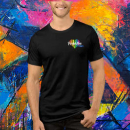 PrideVibe Logo T-shirt: Subtiele voorkant, gedurfd Tri-Blend Shirt