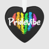 PrideVibe Rainbow Heart: Liefde in elke hoek Ornament (voorkant)