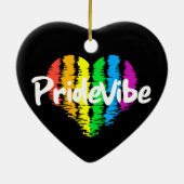 PrideVibe Rainbow Heart: Tijdloze trots Keramisch Ornament (Achterkant)