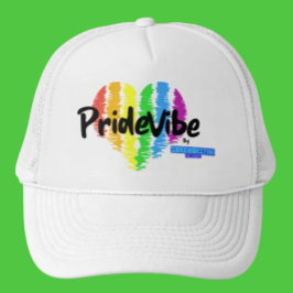 PrideVibe Rainbow Heart Trucker: vet en ongebonden Trucker Pet