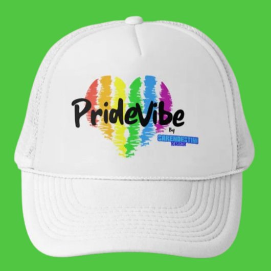 PrideVibe Rainbow Heart Trucker: vet en ongebonden Trucker Pet