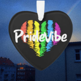 PrideVibe Regenbooghart: Liefde in Elke Hoek Ornament