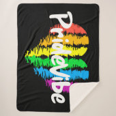 PrideVibe: Wrap jezelf in Rainbow Heart Sherpa Deken (Voorkant)