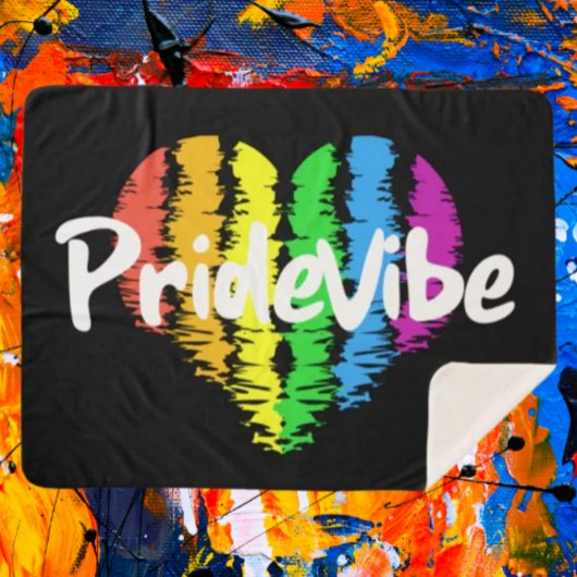 PrideVibe: Wrap jezelf in Rainbow Heart Sherpa Deken