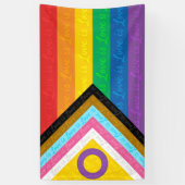 Pridevlag Liefde is Liefde Spandoek (Verticaal)