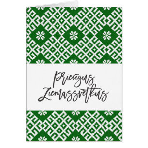 Priecigus Ziemassvetkus Traditioneel Lets Ontwerp