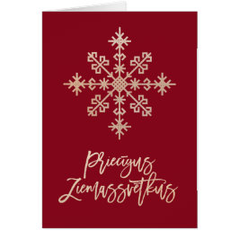 Priecigus Ziemassvetkus Traditioneel Lets Ontwerp