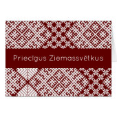 Priecigus Ziemassvetkus Traditioneel Lets Ontwerp (Voorkant Horizontaal)