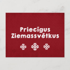 Priecīgus Ziemassvētkus Vrolijk Kerstfeest Lets Feestdagenkaart