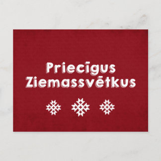 Priecīgus Ziemassvētkus Vrolijk Kerstfeest Lets Feestdagenkaart