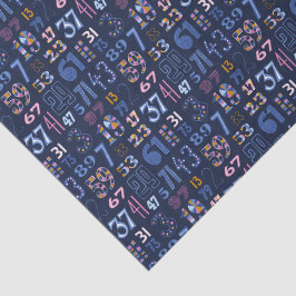 Priemgetallen tot 100 Donkerblauw Tissuepapier