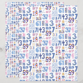 Priemgetallen tot 100 Wit Schrijfboekpapier