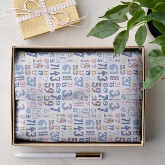 Priemgetallen tot 100 Wit Tissuepapier (Geschenk)