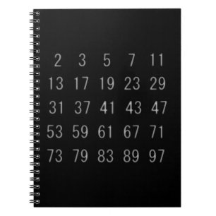 Priemgetallen Wiskunde Wetenschap Geek Notitieboek