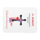 Priest 20th Ordination Jubileum Black Cross Magneet (Horizontaal)