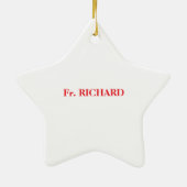 Priest 25th Ordination Jubileum Black Cross Keramisch Ornament (Achterkant)