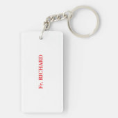 Priest 25th Ordination Jubileum Black Cross Sleutelhanger (achterkant)