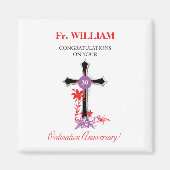 Priest 30th Ordination Jubileum Black Cross Magneet (Voorkant)