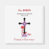 Priest 35th Ordination Jubileum Black Cross Magneet (Voorkant)