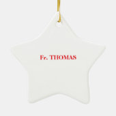 Priest 45th Ordination Jubileum Black Cross Keramisch Ornament (Achterkant)