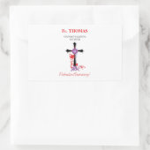 Priest 45th Ordination Jubileum Black Cross Rechthoekige Sticker (Tas)