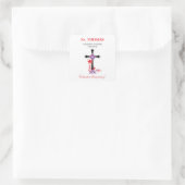 Priest 45th Ordination Jubileum Black Cross Vierkante Sticker (Tas)
