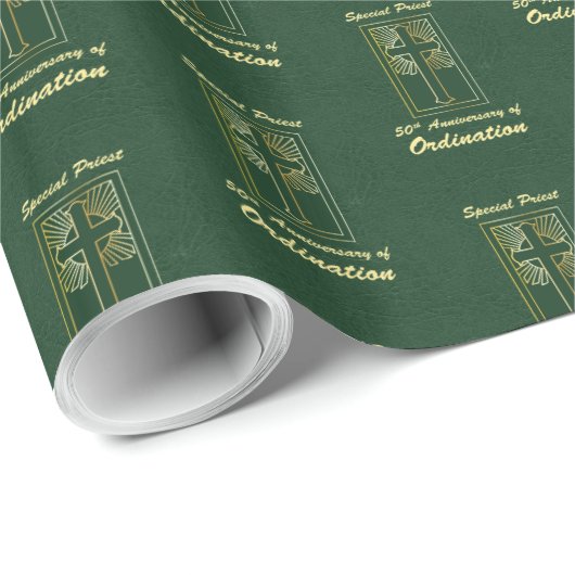 Priest 50ste Jubileum van leder van de Orde Kijk Cadeaupapier (Rol Hoek)