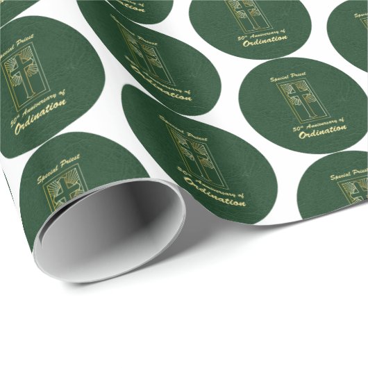 Priest 50ste Jubileum van leder van de Orde Kijk Cadeaupapier (Rol Hoek)