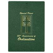 Priest 50ste Jubileum van leder van de Orde Kijk Klembord (Achterkant)