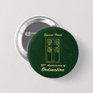 Priest 50ste Jubileum van leder van de Orde Kijk Ronde Button 5,7 Cm