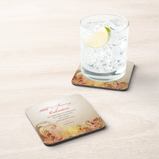 Priest, 50ste Jubileum van Ordination Blessing Bier Onderzetter (Rechterzijde)