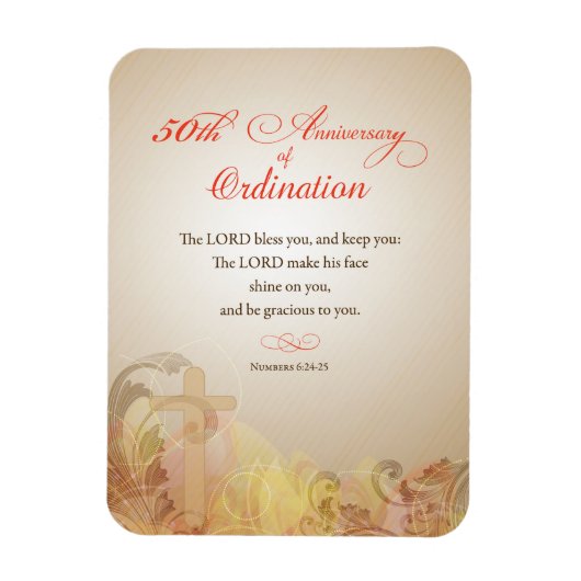 Priest, 50ste Jubileum van Ordination Blessing Magneet (Verticaal)