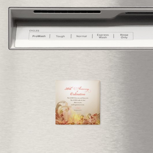 Priest, 50ste Jubileum van Ordination Blessing Magneet (Insitu (Vaatwasser))