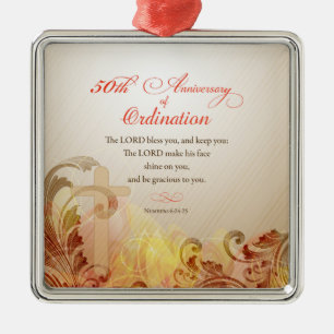 Priest, 50ste Jubileum van Ordination Blessing Metalen Ornament