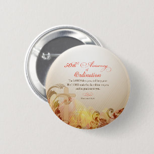Priest, 50ste Jubileum van Ordination Blessing Ronde Button 5,7 Cm
