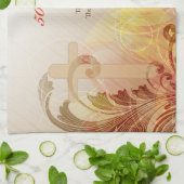 Priest, 50ste Jubileum van Ordination Blessing Theedoek (Gevouwen)