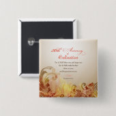 Priest, 50ste Jubileum van Ordination Blessing Vierkante Button 5,1 Cm (Voorkant /achterkant)