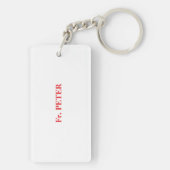 Priest 50th Ordination Jubileum Black Cross Sleutelhanger (achterkant)