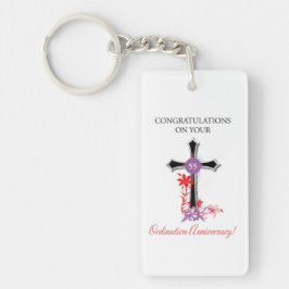 Priest 55th Ordination Jubileum Black Cross Sleutelhanger