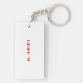 Priest 60th Ordination Jubileum Black Cross Sleutelhanger (achterkant)