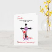 Priest 65th Ordination Jubileum Black Cross Kaart (Gele Bloem)