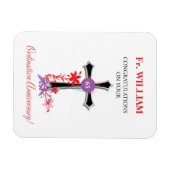 Priest 65th Ordination Jubileum Black Cross Magneet (Horizontaal)