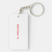 Priest 65th Ordination Jubileum Black Cross Sleutelhanger (achterkant)