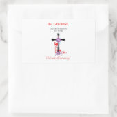Priest 70th Ordination Jubileum Black Cross Rechthoekige Sticker (Tas)