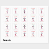 Priest 70th Ordination Jubileum Black Cross Vierkante Sticker (Vel)