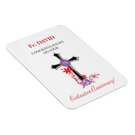 Priest 75th Ordination Jubileum Black Cross Magneet