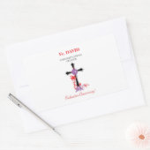 Priest 75th Ordination Jubileum Black Cross Rechthoekige Sticker (Envelop)