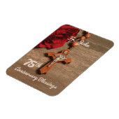 Priest 75th Ordination Jubileum Roos and Rosary Magneet (Linkerzijde)