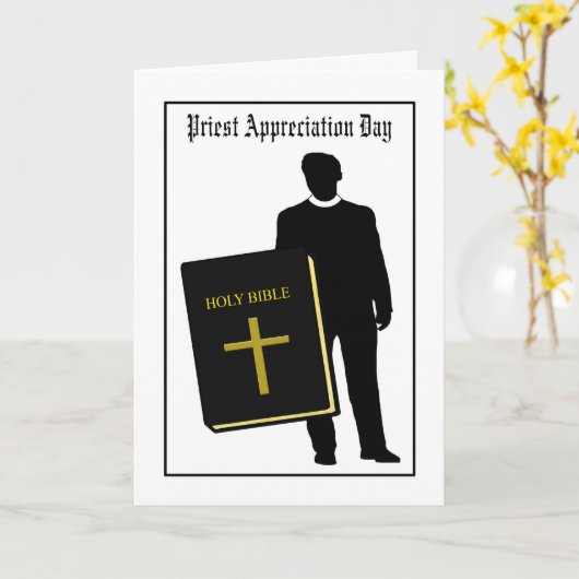Priest Appreciation Day Kaart (Gele Bloem)